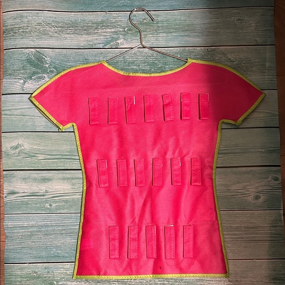 Pink and Green Hanging Jewelry Holder - Picture 2 of 4